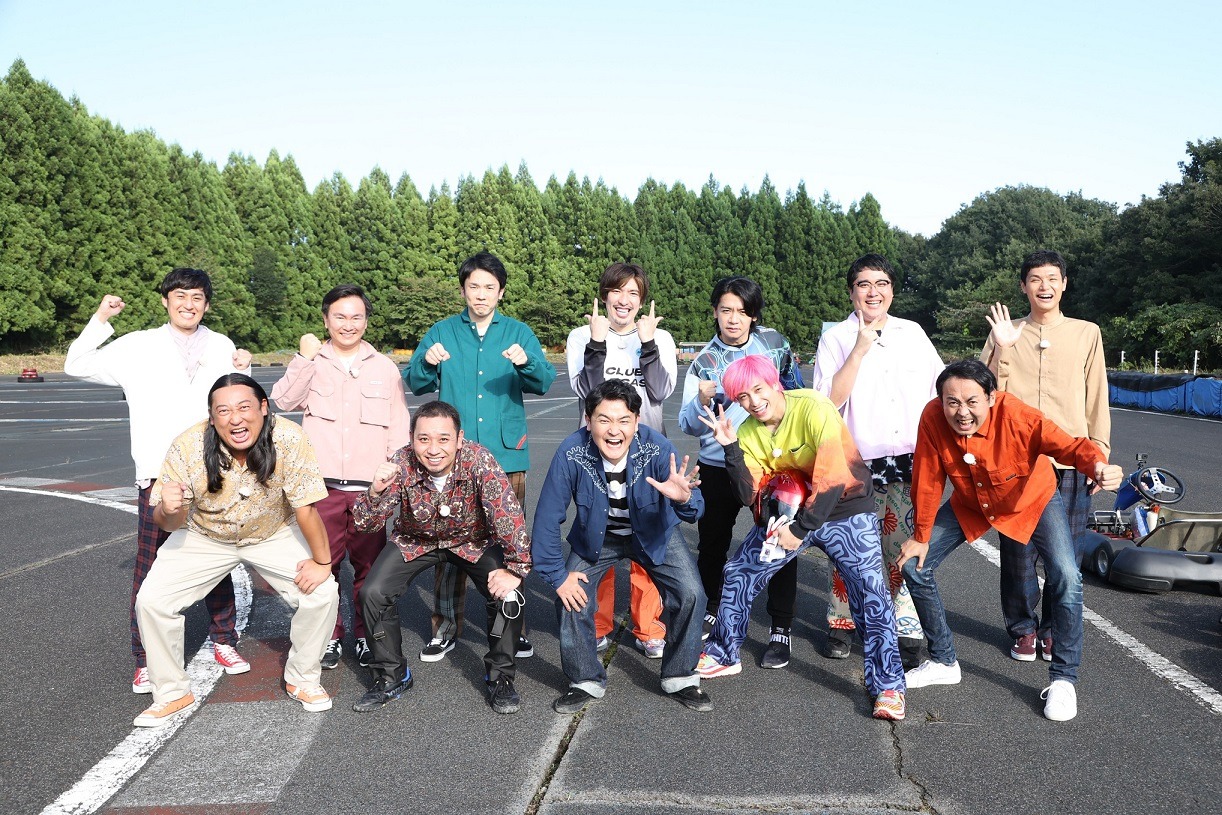 「千鳥の対決旅」に出演する（前列左から）ロバート秋山、千鳥、EXIT兼近、アンガールズ田中、（後列左から）ロバート山本、かまいたち、EXITりんたろー。、マヂカルラブリー、もう中学生。(c)フジテレビ