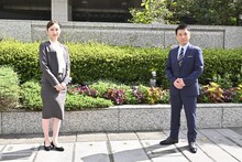 左からまつきりな、ますだおかだ増田。