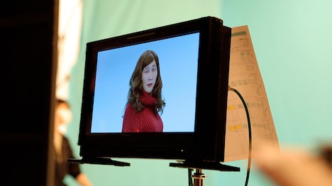 青天の霹靂Webムービーのメイキング写真。