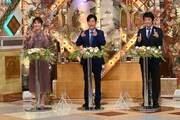 （左から）斎藤ちはるアナ、ネプチューン名倉、ネプチューン堀内。(c)テレビ朝日