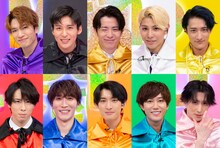 Snow Manとオリエンタルラジオ藤森（上段中央）。(c)TBS