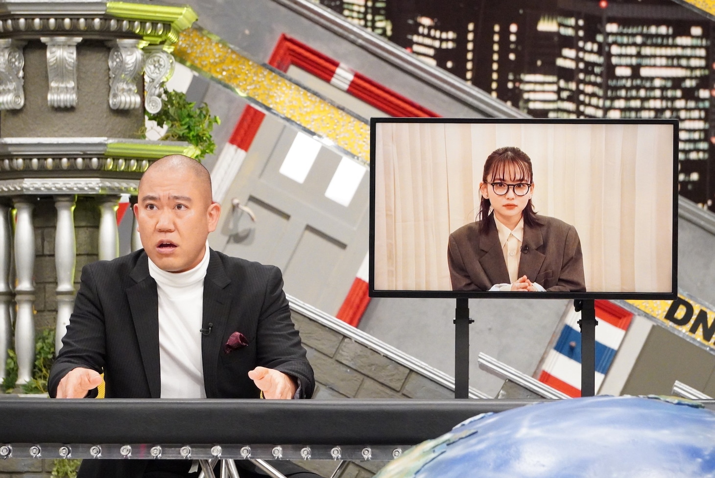 コロコロチキチキペッパーズ・ナダルと山田杏奈。(c)フジテレビ