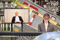 収録の途中で別室に移動するコロコロチキチキペッパーズ・ナダルと、スタジオに入る山田杏奈。(c)フジテレビ