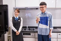 CM「来て、見て、納得！」撮影中の様子。