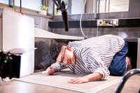 CM「来て、見て、納得！」撮影中の様子。