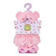 ユニベアシティ ぬいぐるみ 専用コスチューム。ルームウェア、アイマスク、ルームシューズのセット。