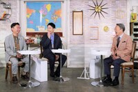 かまいたちと池上彰（右）。(c)フジテレビ