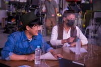 CM撮影中の様子。