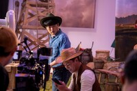 CM撮影中の様子。