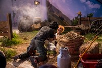 CM撮影中の様子。