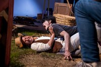 CM撮影中の様子。