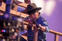 CM撮影中の様子。