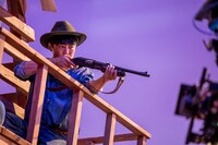 CM撮影中の様子。