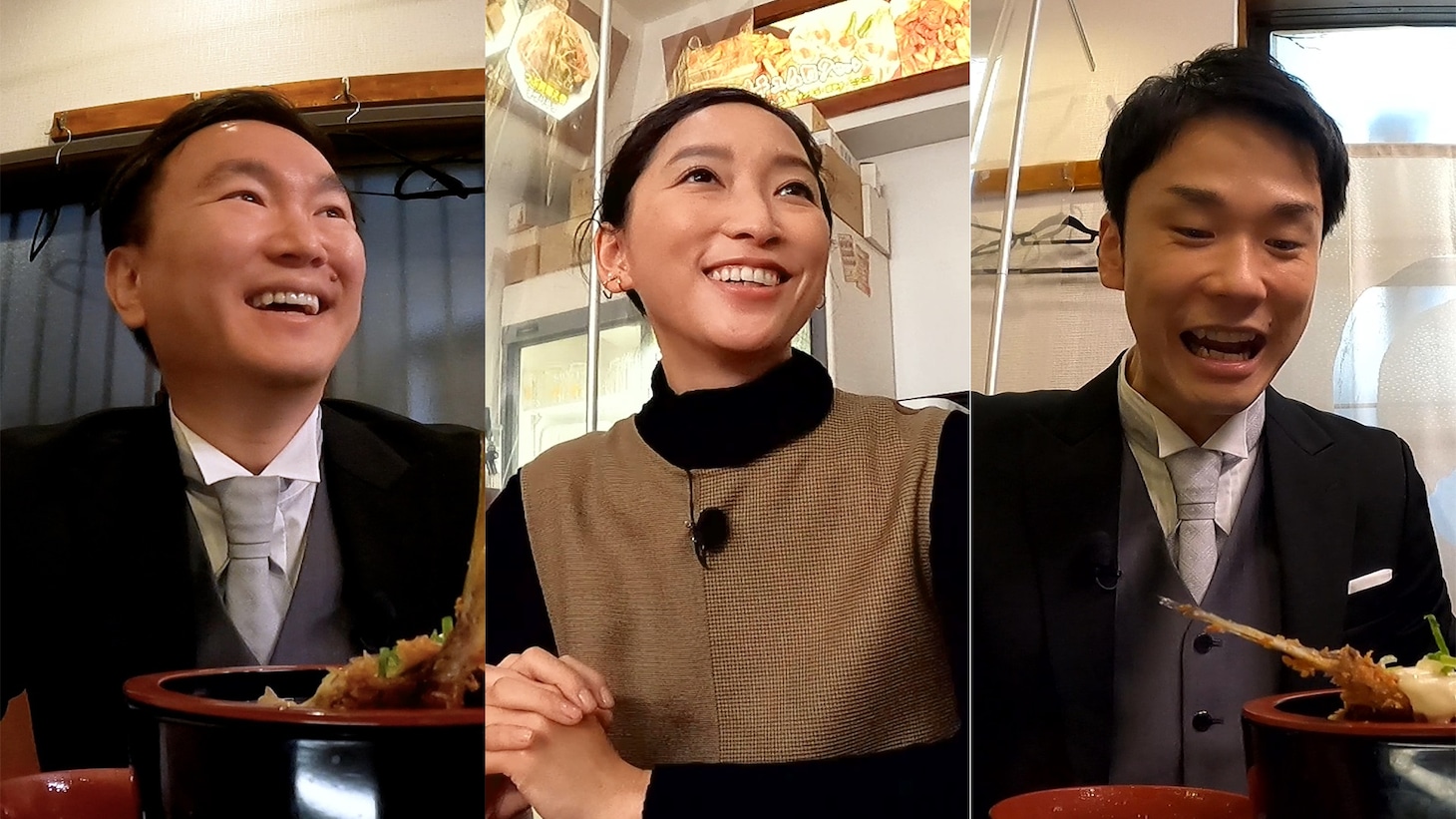 かまいたちと杏（中央）。(c)フジテレビ