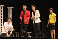 （左から）ザ・ギース高佐、こりゃめでてーな伊藤、モグライダー芝、土屋。