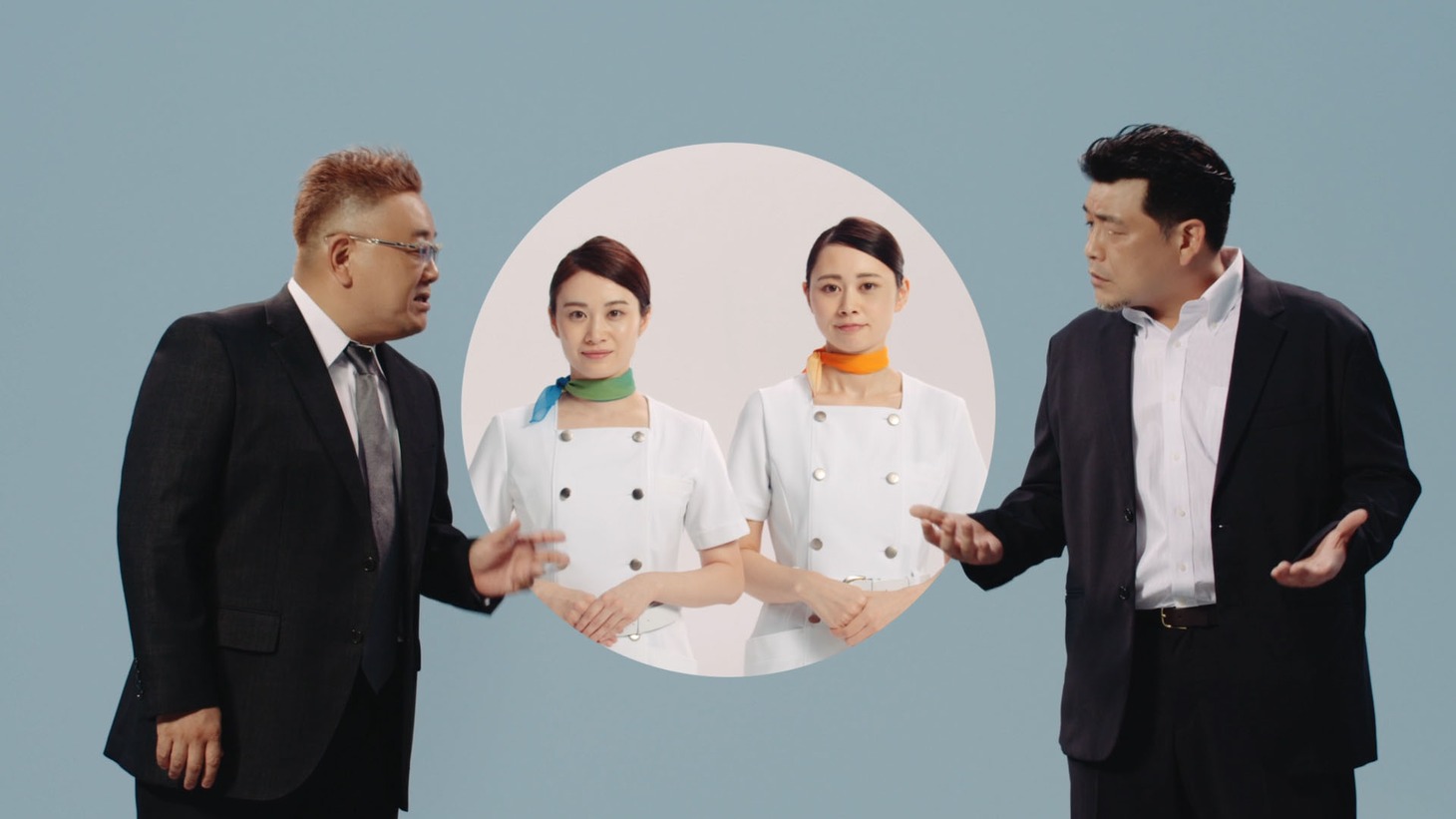 サンドウィッチマン出演するMEN’S TBCのCMより。