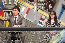 南海キャンディーズ山里と矢吹奈子。(c)フジテレビ