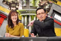 小澤陽子アナとアリタ哲平。(c)フジテレビ