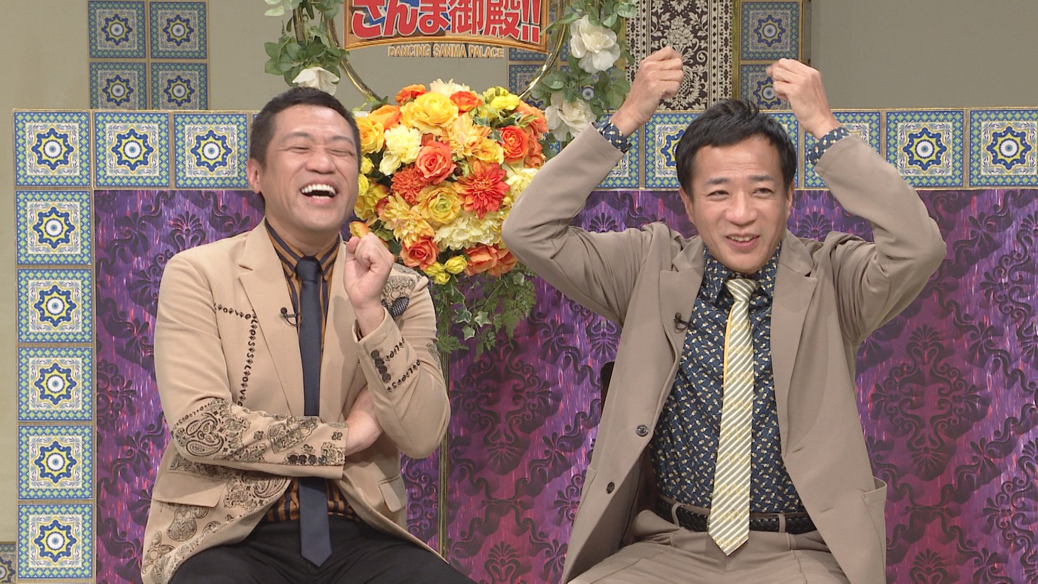 左からはなわ、ナイツ塙。(c)日本テレビ