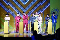 「賞金奪い合いネタバトル ソウドリ～SOUDORI～」に出演する（左から）ハリウッドザコシショウ、コウテイ、インスタントジョンソン、スタンダップコーギー。(c)TBS