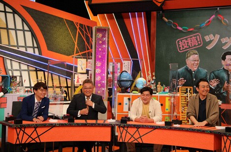 (左から)三四郎・小宮、サンドウィッチマン、アンガールズ田中。(c)テレビ朝日