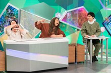 （左から）海原やすよ ともこ、令和喜多みな実・河野。(c)ABCテレビ