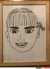 プラス・マイナス兼光が描いたお相手の似顔絵。（出典：FANYマガジン）