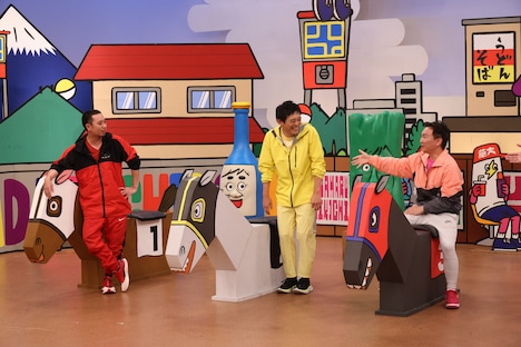 （左から）千鳥・大悟、博多華丸、かまいたち山内。(c)関西テレビ