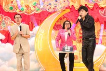 イワイガワ・岩井ジョニ男（左）とトレンディエンジェル。(c)フジテレビ