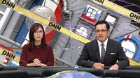 小澤陽子アナとアリタ哲平。(c)フジテレビ