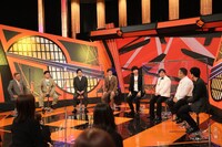 「お笑い実力刃」に出演する（左から）サンドウィッチマン、男性ブランコ、ニッポンの社長、アンタッチャブル。(c)テレビ朝日