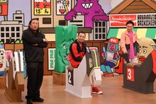 （左から）ロバート秋山、千鳥・大悟、かまいたち山内。(c)関西テレビ