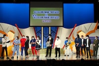 よしもと漫才劇場7周年＆森ノ宮よしもと漫才劇場1周年記念記者会見の様子。