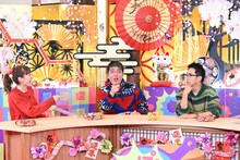 （左から）若槻千夏、おぎやはぎ。(c)中京テレビ