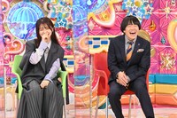 長濱ねると蛍原徹。(c)テレビ朝日