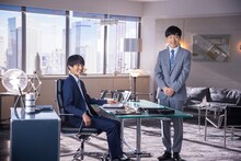 CM撮影中のジャルジャル。