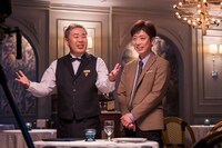 CM撮影中のフットボールアワー。