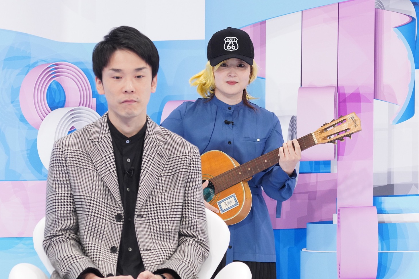 左からかまいたち濱家、水卜麻美アナウンサー。(c)日本テレビ