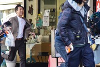 CMの撮影現場の様子。