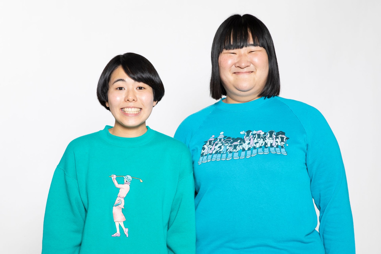 ヨネダ2000。左が清水、右が愛。