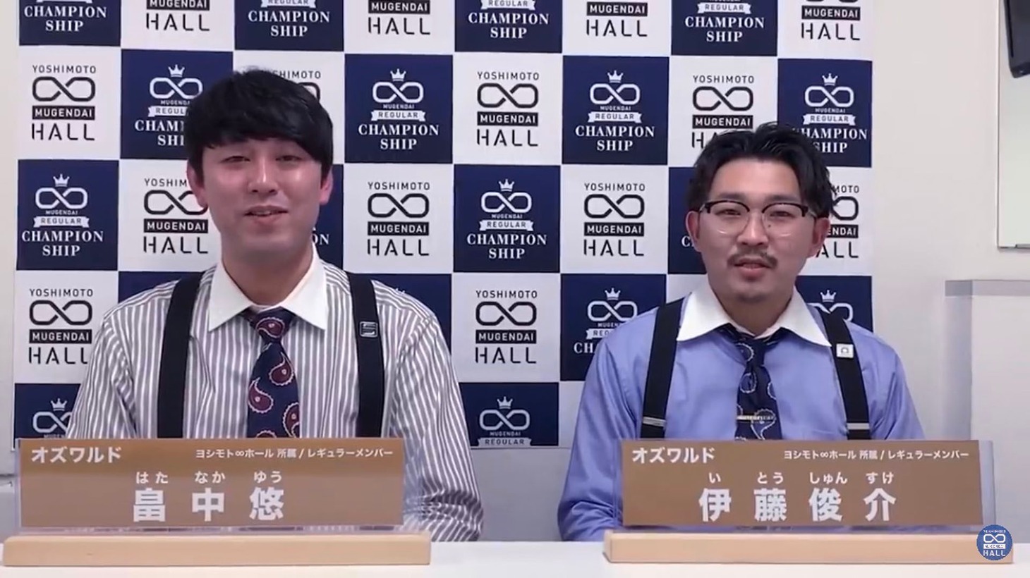 優勝公約を語るオズワルド。