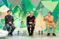 （左から）チュートリアル徳井、スピードワゴン小沢、シャンプーハット恋さん。(c)ABCテレビ