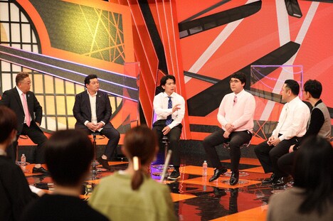 （左から）サンドウィッチマン、マヂカルラブリー、アンタッチャブル。(c)テレビ朝日