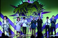 （左から）くりぃむしちゅー有田、金の国、ゾフィー、ラバーガール。(c)TBS