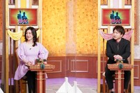 左から野々村友紀子、2丁拳銃・川谷。(c)日本テレビ