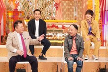 「ホンマでっか!?TV」に出演する（前列左から）ブラックマヨネーズ小杉、海原はるか、（後列左から）我が家・坪倉、島太星。(c)フジテレビ