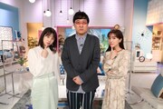 「あざとくて何が悪いの?」に出演する(左から)弘中綾香アナ、南海キャンディーズ山里、田中みな実。(c)テレビ朝日