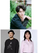 「不安の倒し方について」に出演する矢部昌暉（上段）、いとうあさこ（下段右）、脚本・演出を担当する山田能龍（下段左）。