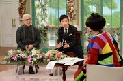 「徹子の部屋」に出演する（左から）小堺一機、関根勤、黒柳徹子。(c)テレビ朝日