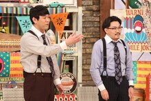「さんまのお笑い向上委員会」にゲスト向上芸人として出演するオズワルド。(c)フジテレビ